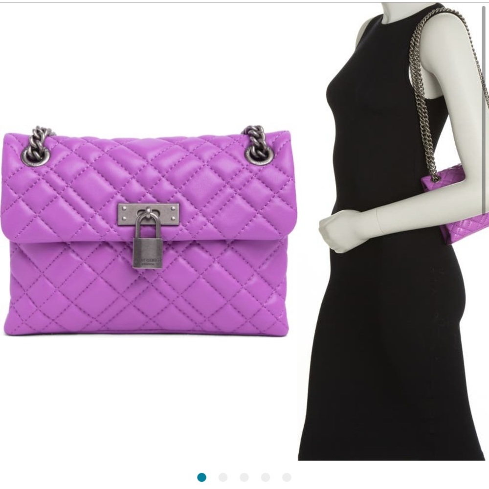 Kurt Geiger Purple Quilted Shoulder Bag